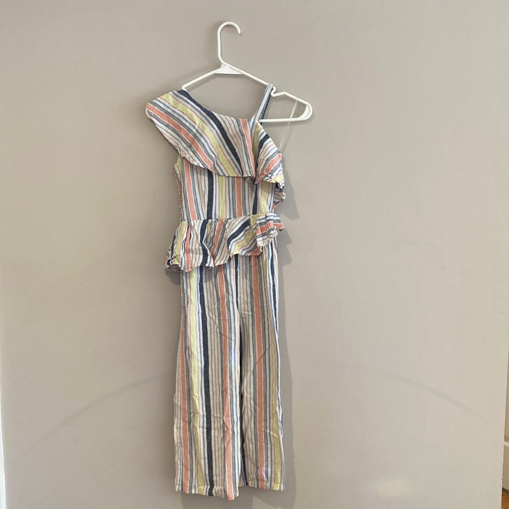 Girls off the shoulder long pant Romper